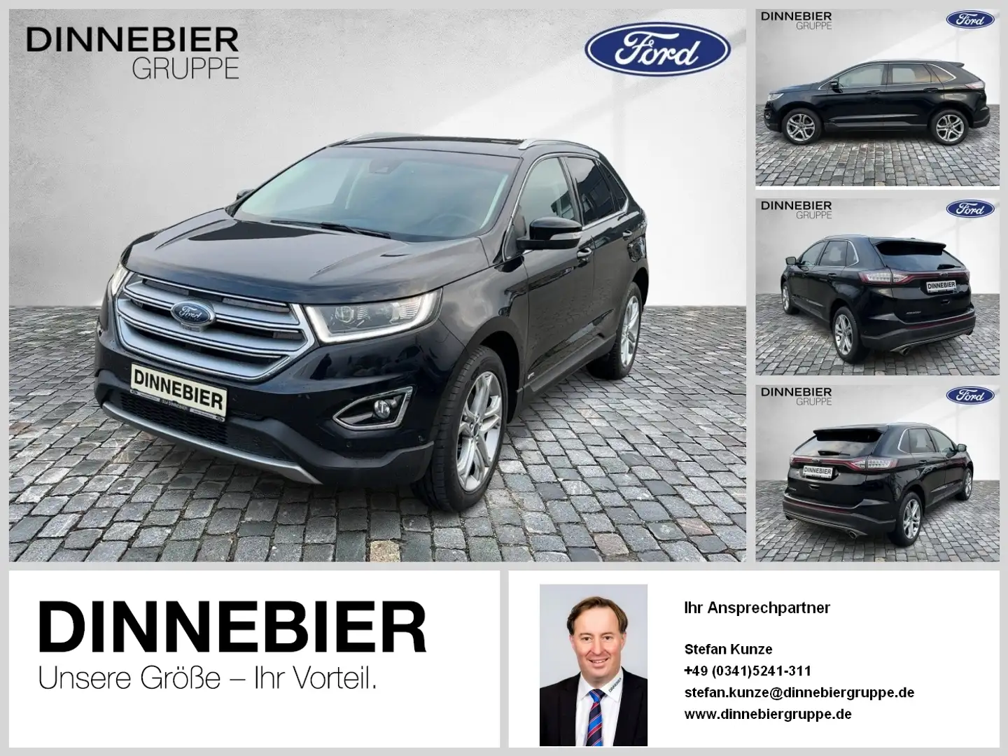 Ford Edge Titanium 4x4 LED+Standheizung+Kamera Schwarz - 1