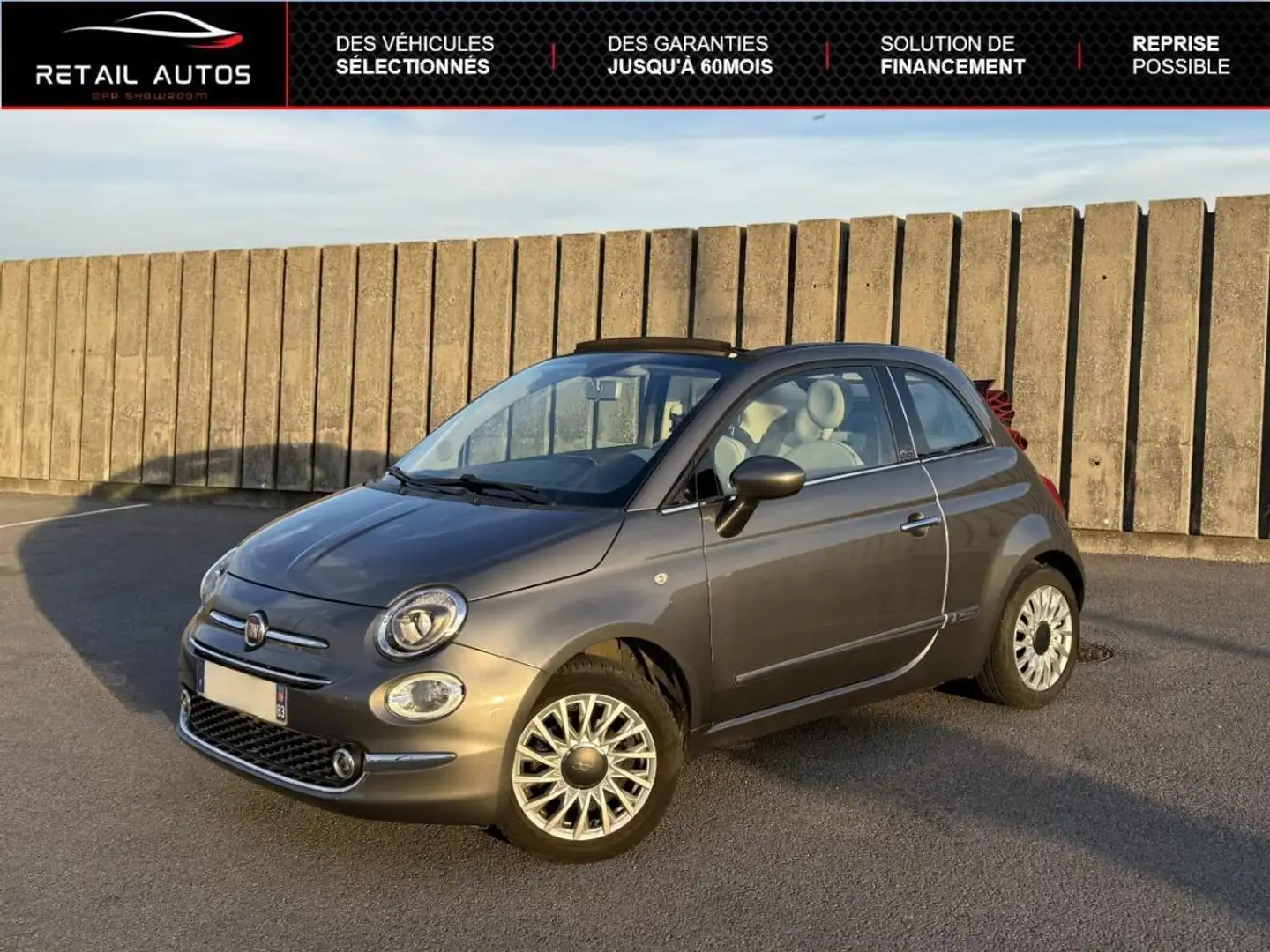 Fiat 500C 1.2 8v 69ch Lounge Grau - 1