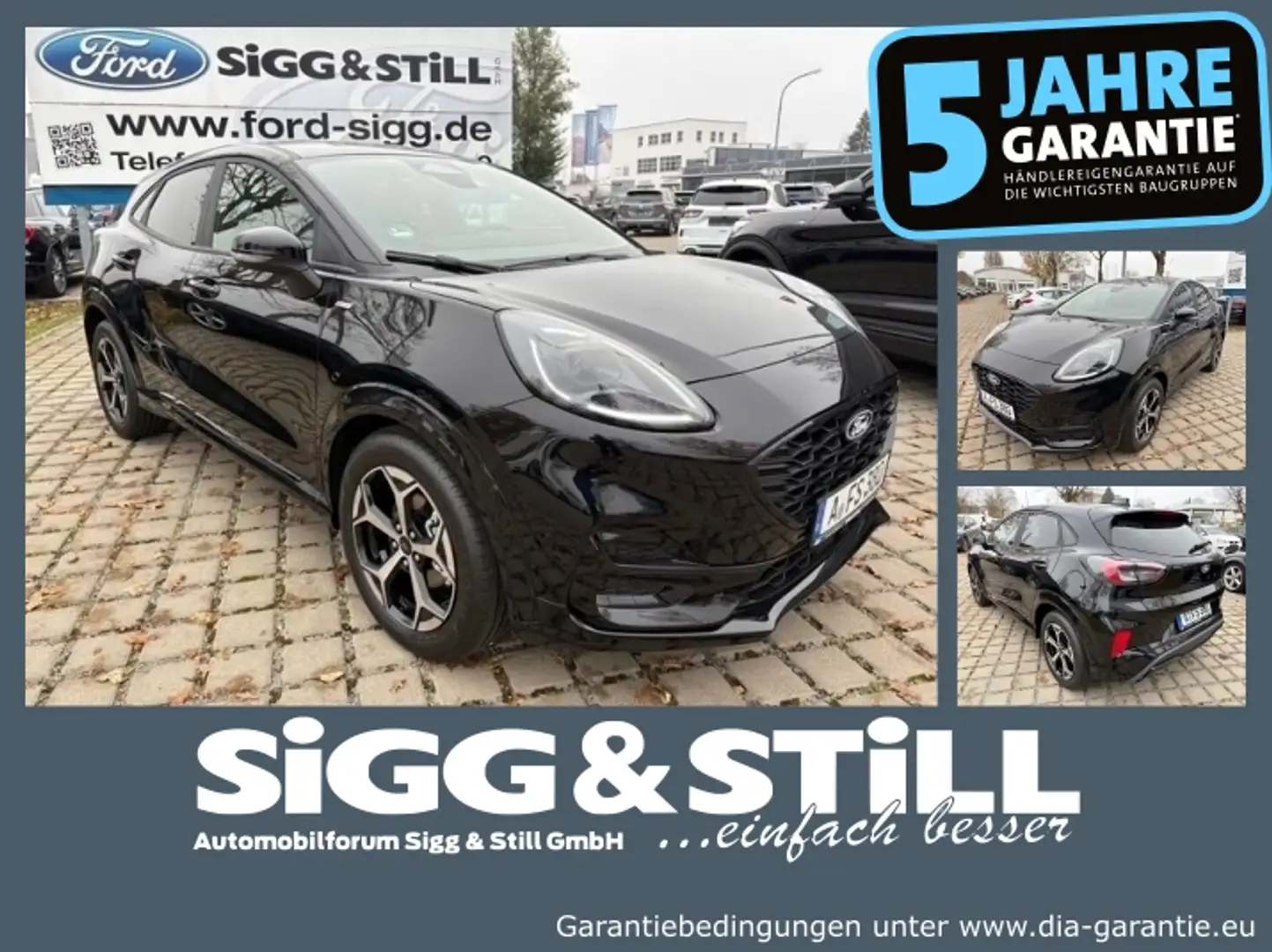 Ford Puma ST-Line 1.0 *NEUES MODELL* LED*TEMP*NAV*CAM*PDC*SH Schwarz - 1