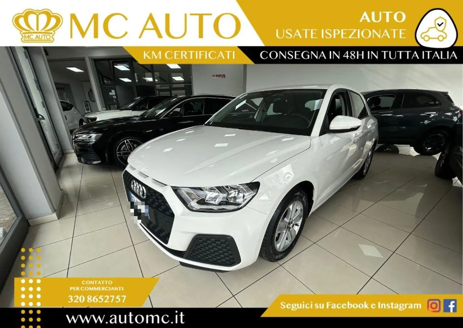 Audi A1 SPB 25 TFSI Identity Black PROMO CON FINAZIAMENTO Bianco - 1