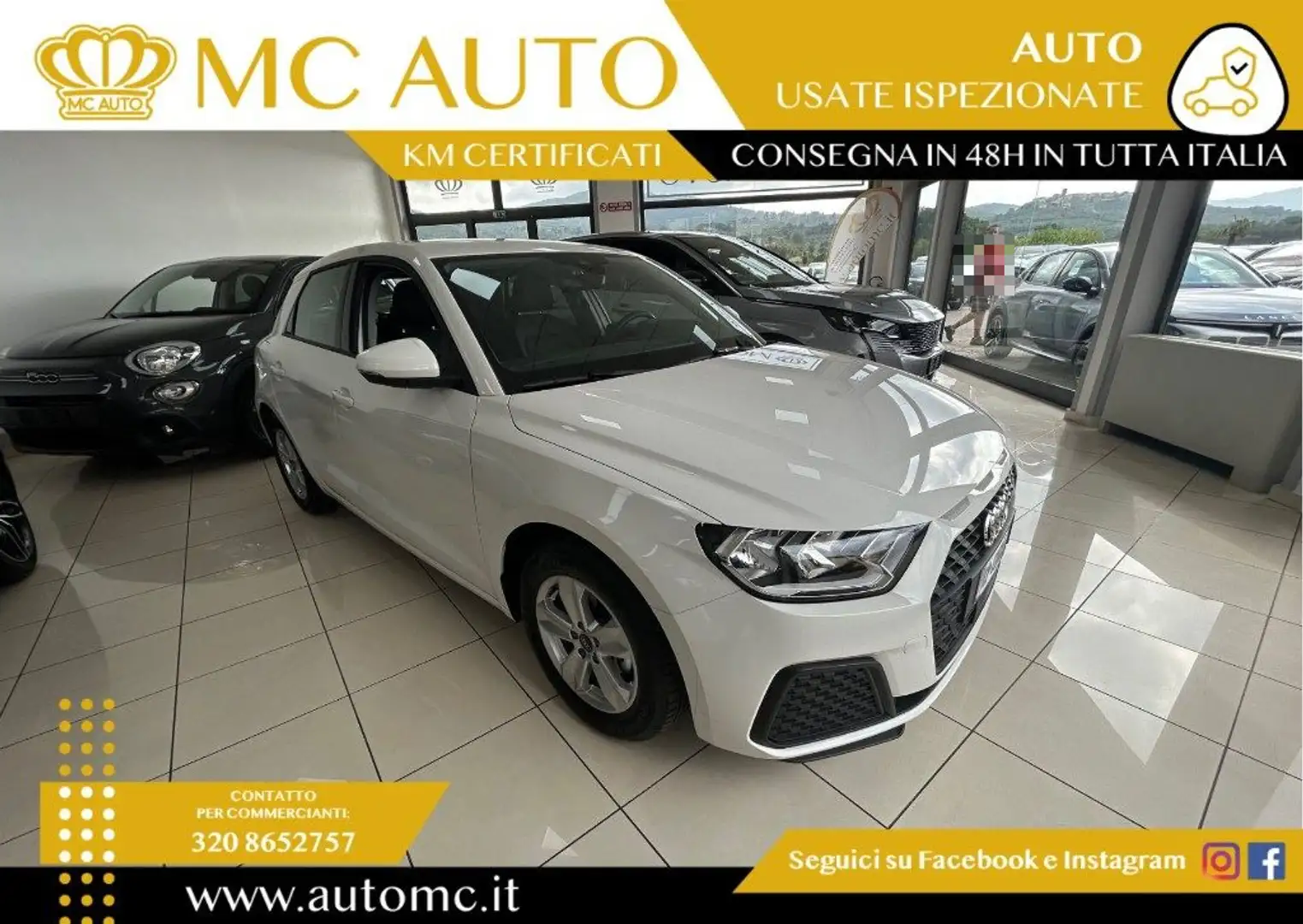 Audi A1 SPB 25 TFSI Identity Black PROMO CON FINAZIAMENTO Bianco - 2