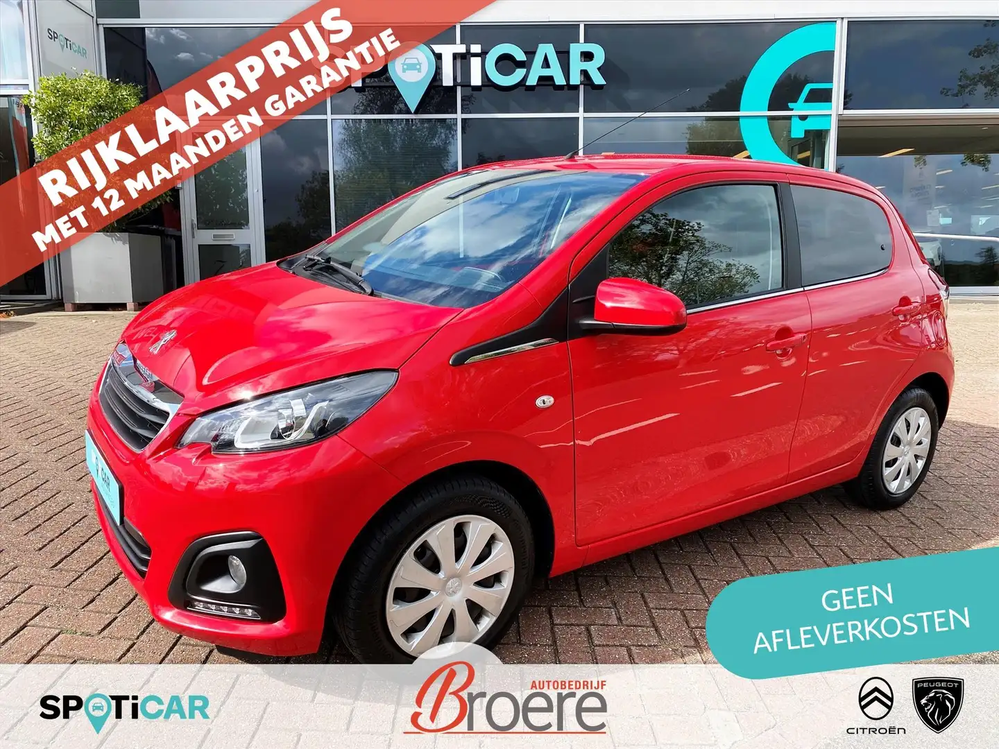 Peugeot 108 1.0 VTi 72pk 5D Active | airconditioning, bluetoot Rouge - 1