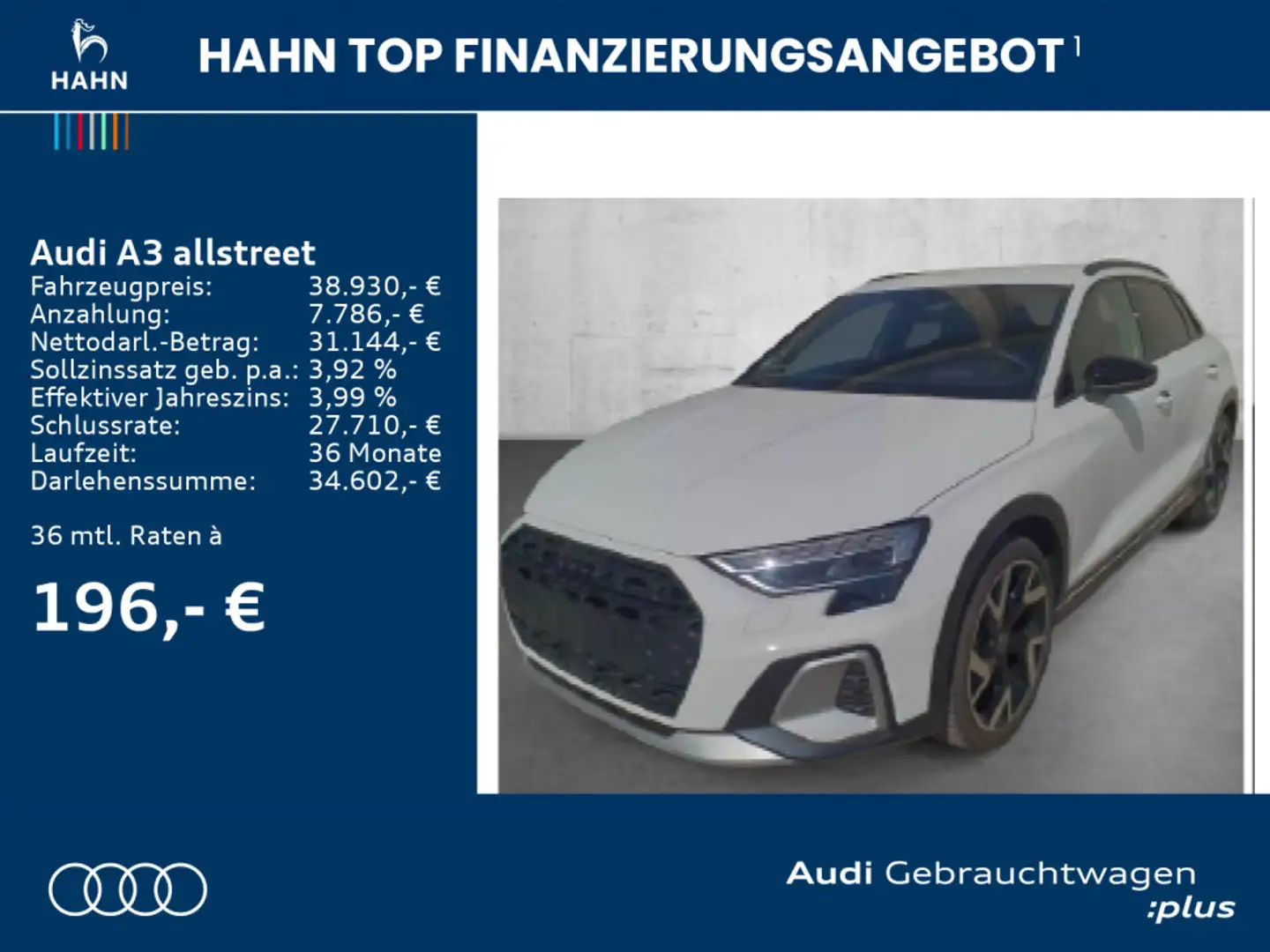 Audi A3 35 TDI S tronic Leder Navi CAM Sono Weiß - 2