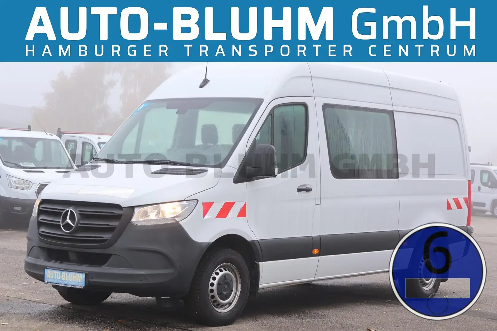 Mercedes-Benz Sprinter 314 Mixto L2H2 Stdhzg 2-Regale AHK 3,5T Blanc - 1