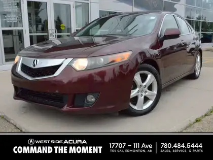 Black 2009 Acura TSX Sedan Front-Wheel Drive 5-Speed Automatic