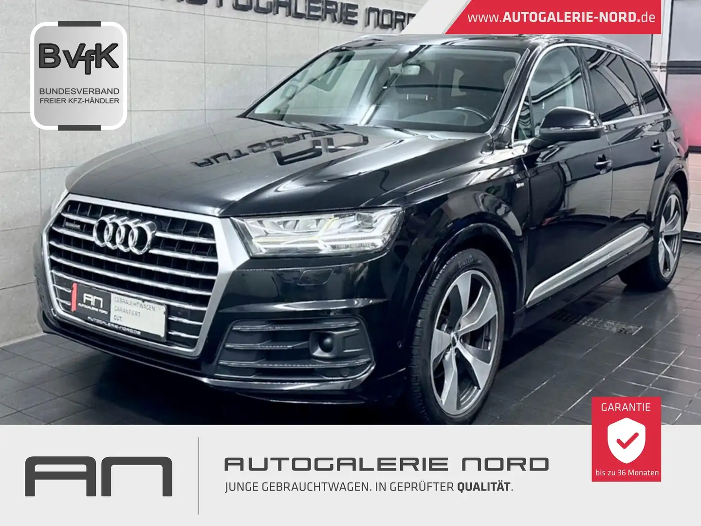 Audi Q7 3.0 TDI quattro S Line Matrix+Pano+ACC+Luftfe Чорний - 1