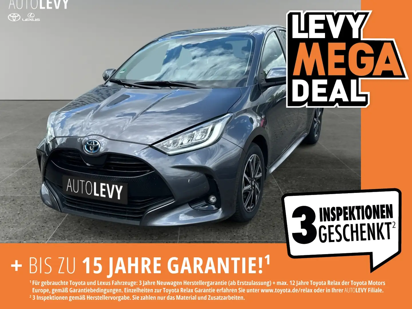 Toyota Yaris 1.5 D Team Deutschland FLA SpurH LM LED Šedá - 1