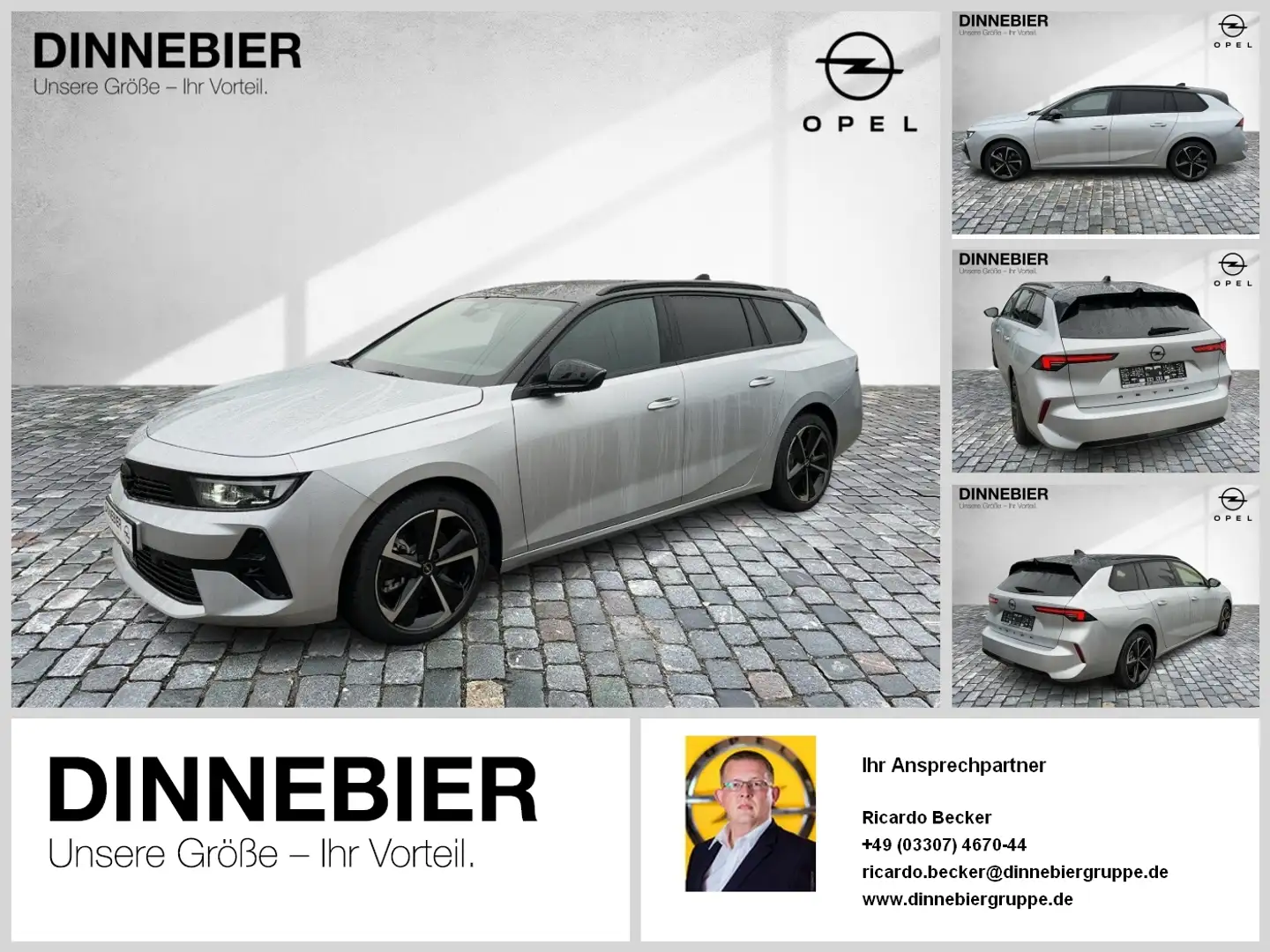 Opel Astra L Sports Tourer 1.2 Turbo GS Line ACC FLA Argent - 1