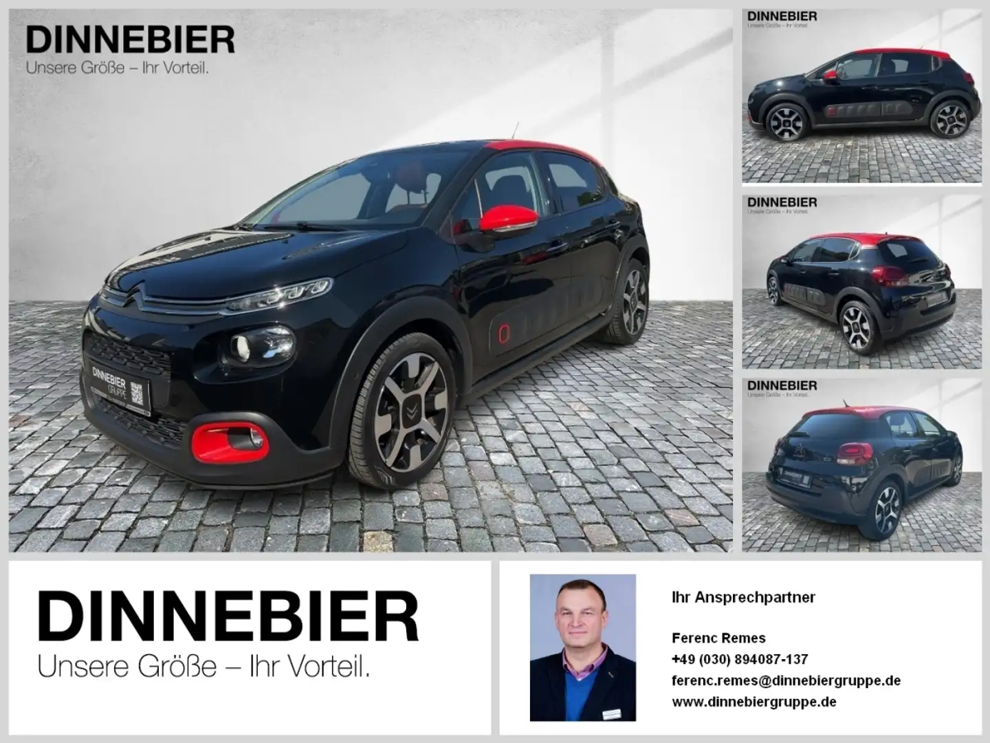 Citroen C3 1.2 PureTech Shine Glasdach+Kamera+Navi+SHZ Zwart - 1