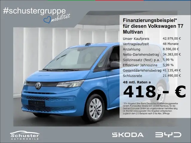 Volkswagen T7 Multivan 6 Sitzer TDI*DSG AHK LED Navi R Kam