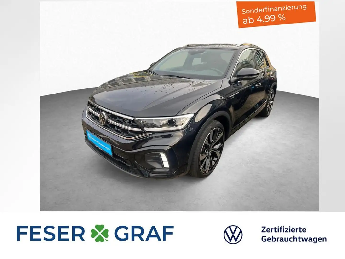 Volkswagen T-Roc 2.0 TSI DSG 4M R-LINE IQ LIGHT AHK KAMERA SIDE Schwarz - 1
