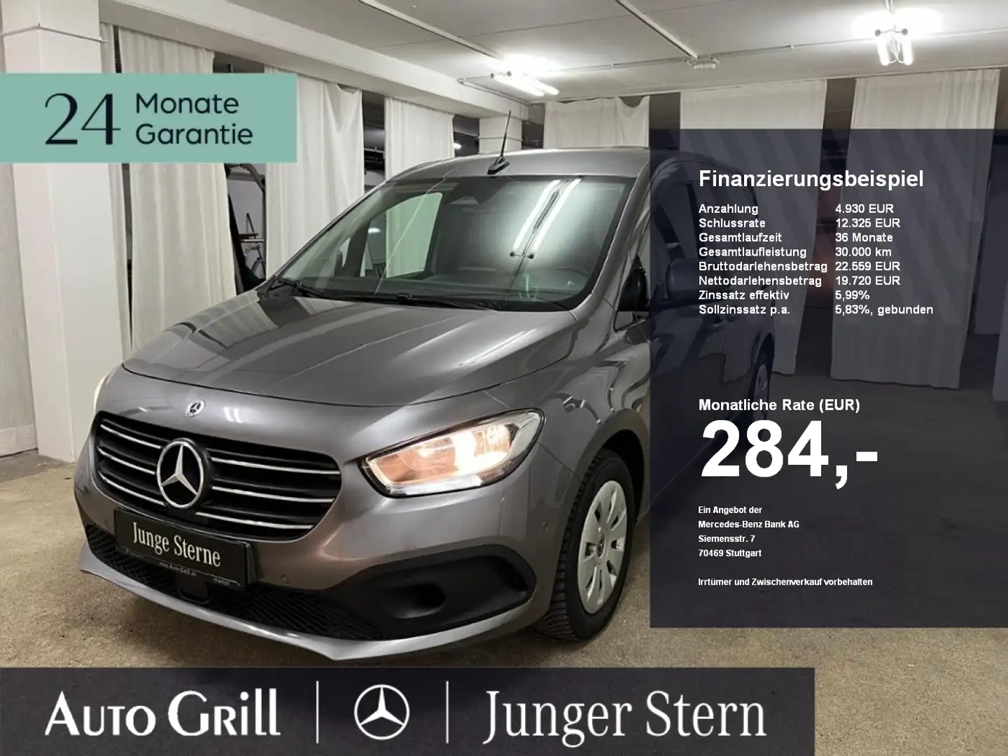 Mercedes-Benz T-Class T 180 d 7Gtr RfKam MBUX Totwi DAB GRA CarPlay Grigio - 1