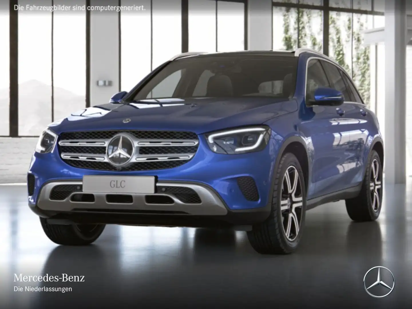 Mercedes-Benz GLC 400 d 4M PANO+360+AHK+MULTIBEAM+FAHRASS+HUD+9G Blau - 2