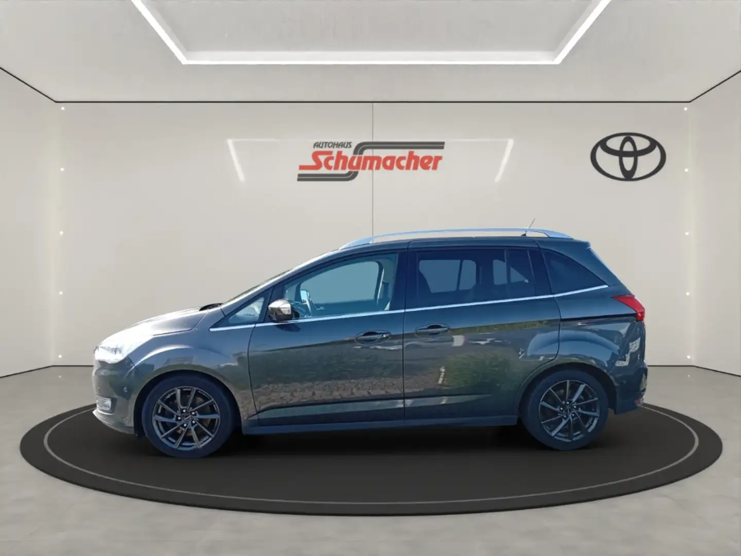 Ford Grand C-Max Titanium 7-SITZER+AHK+NAV+8FACH !! Grau - 2