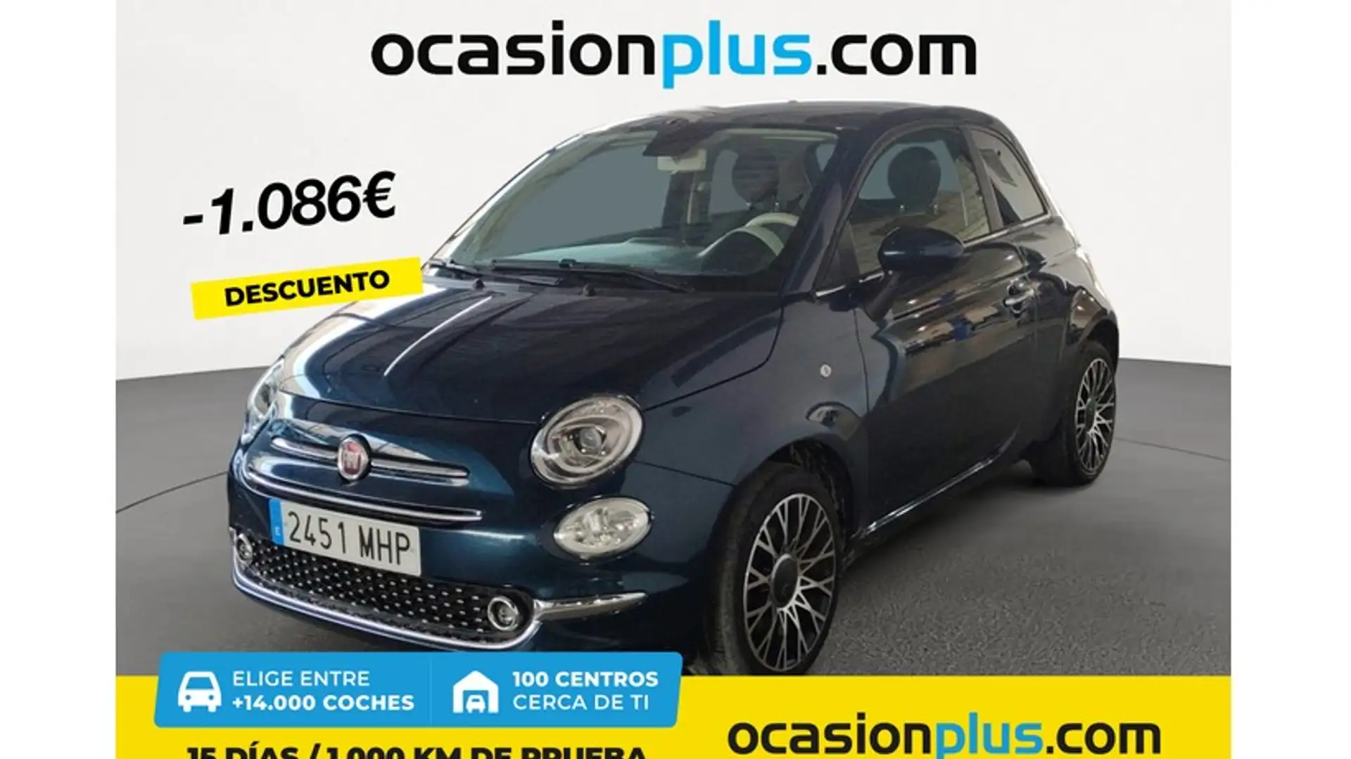 Fiat 500 1.0 Hybrid Dolcevita 52kW Bleu - 1