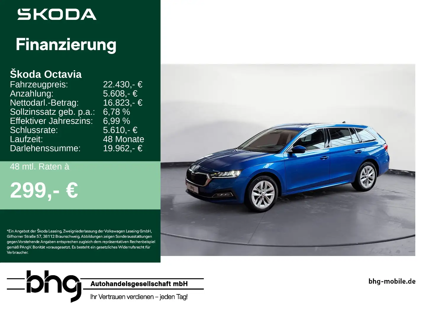 Skoda Octavia Combi 2.0 TDI Style *AHK*ACC*NAVI* Blau - 1