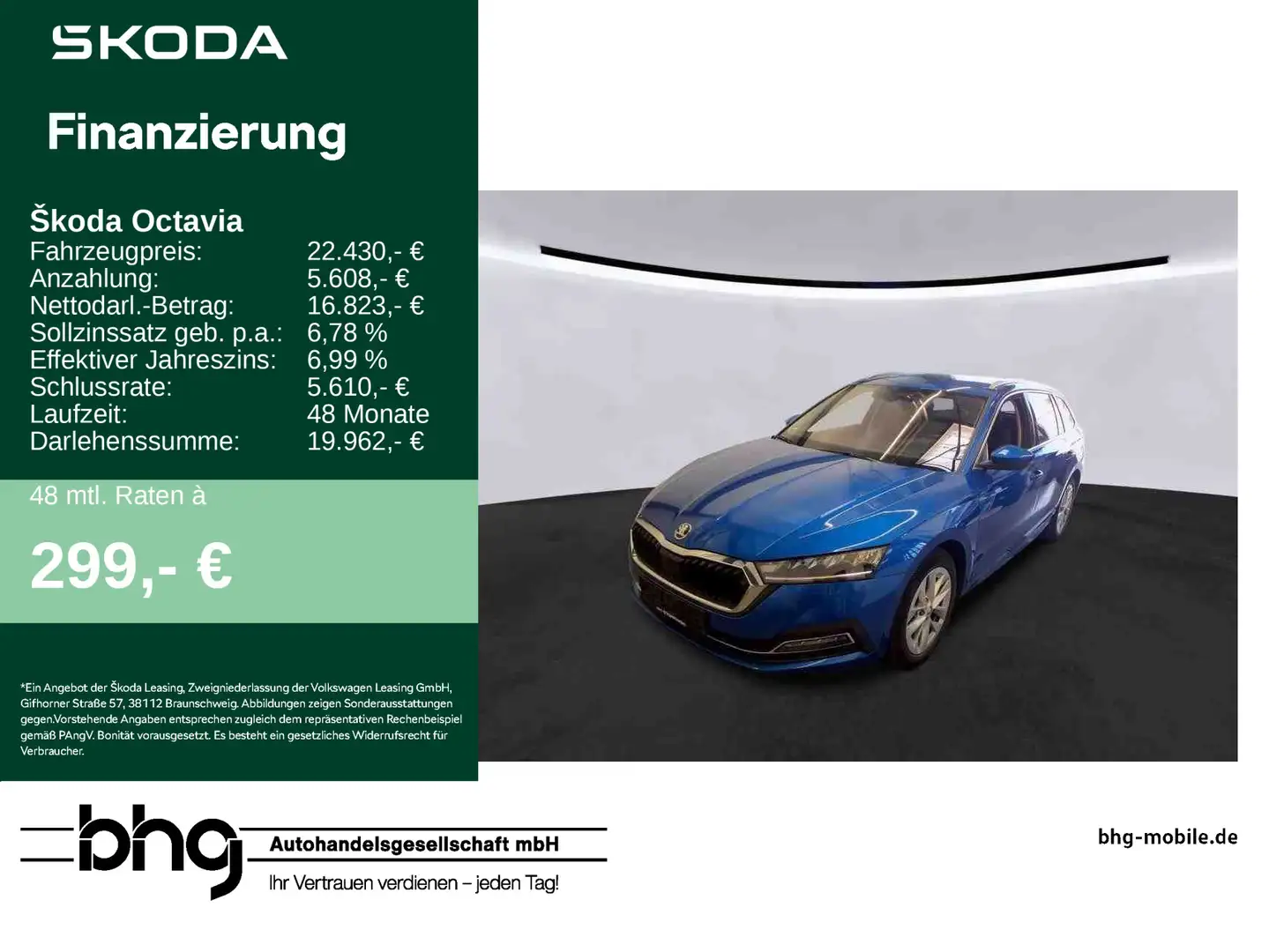 Skoda Octavia Combi 2.0 TDI Style *AHK*ACC*NAVI* Blau - 1