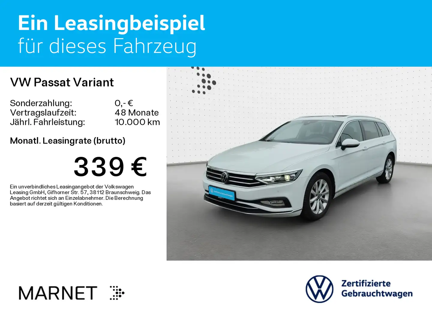Volkswagen Passat Variant 2.0 TDI DSG Elegance*Navi*AHK*Pan Weiß - 2
