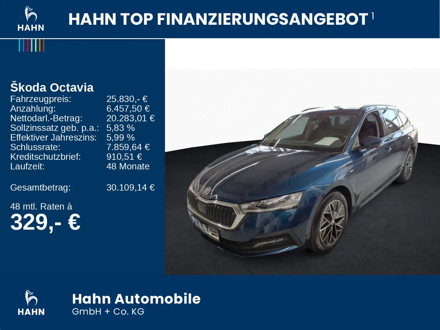 Skoda Octavia Combi 1.5TSI DSG e-TEC Clever Blau - 2