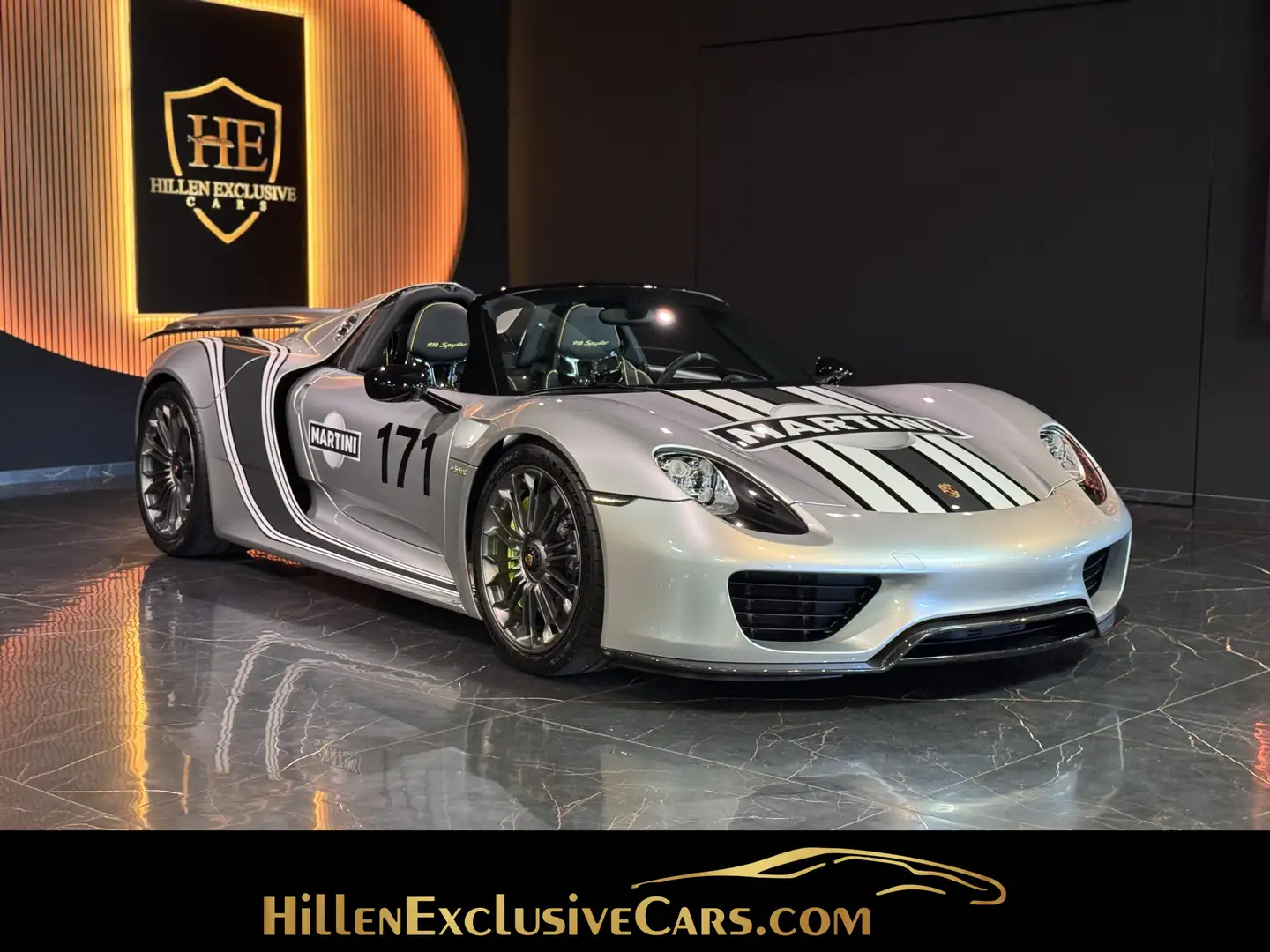 Porsche 918 Spyder Sammlerfahrzeug*u-frei*Martini-Design Grau - 1