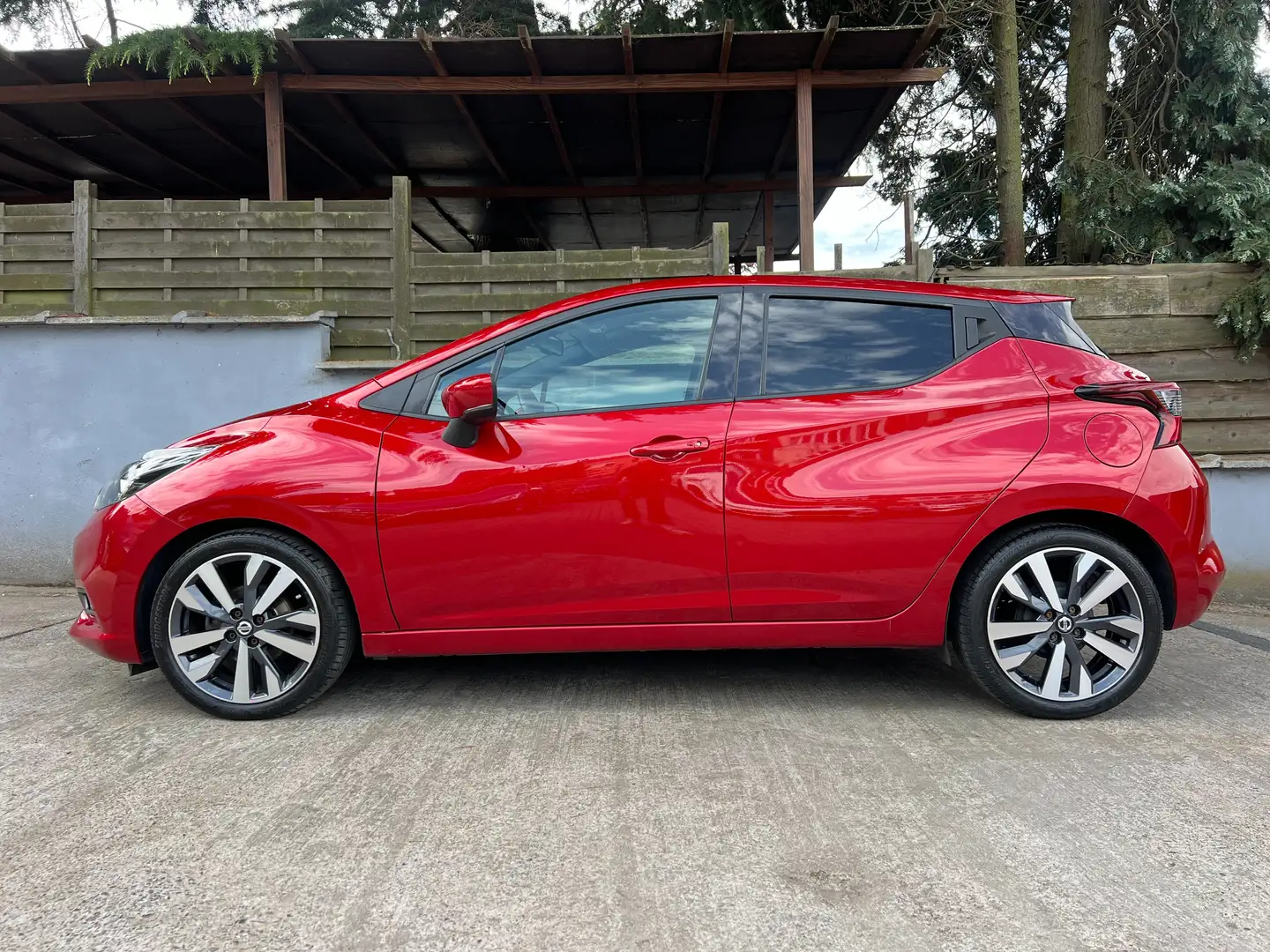 Nissan Micra 0.9 IG-T Tekna Bose (navi camera clim bose ect) Rouge - 2