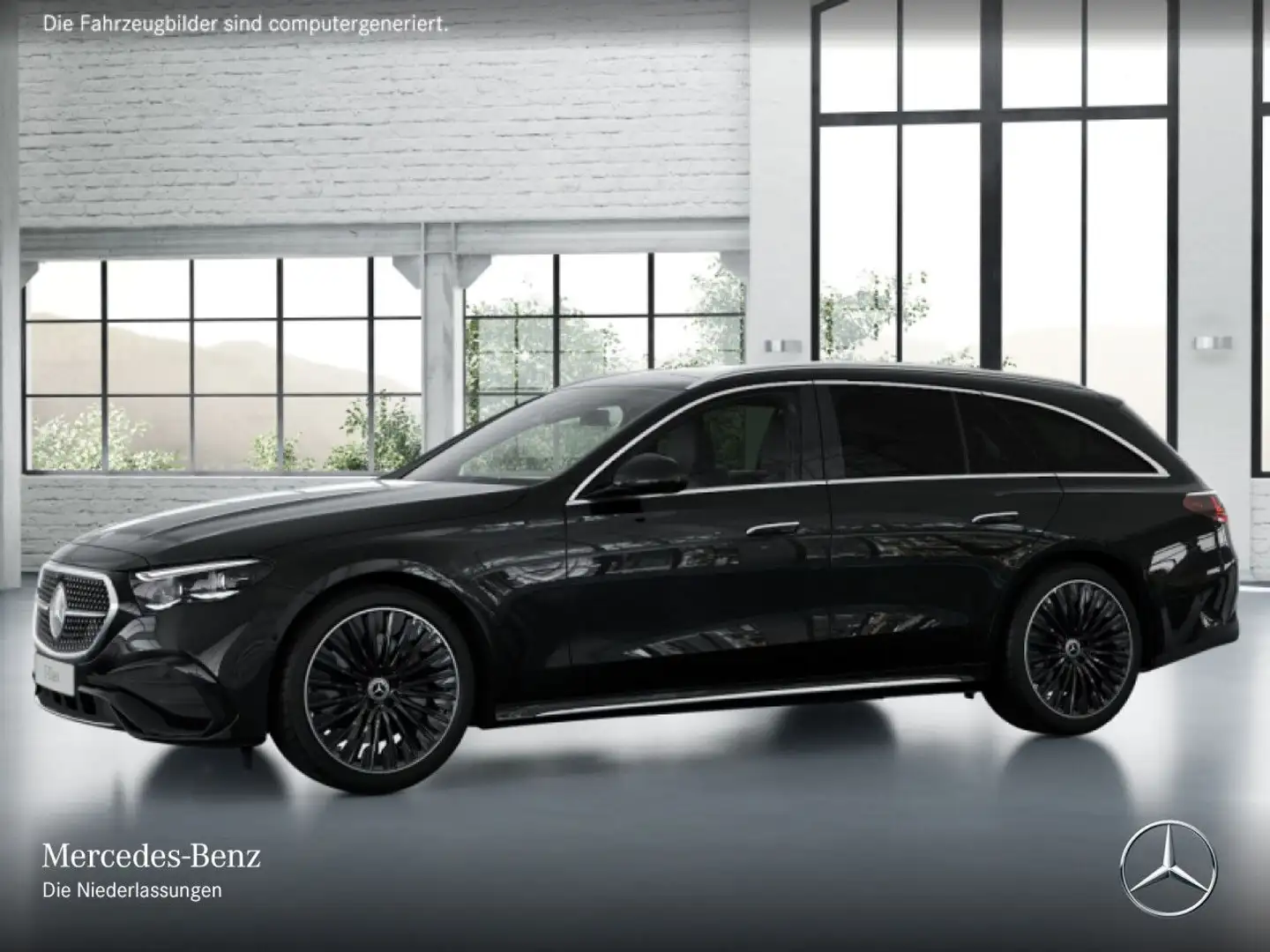 Mercedes-Benz E 450 d T 4M AMG Exkl-Paket Fahrass 360° Stdhzg 9G Schwarz - 2