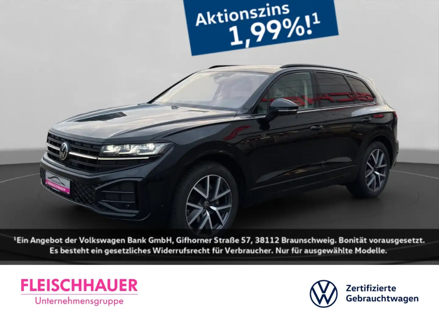Volkswagen Touareg TDI 4Motion R-Line V6 DSG+LEDER+PANO+SHZ Schwarz - 1