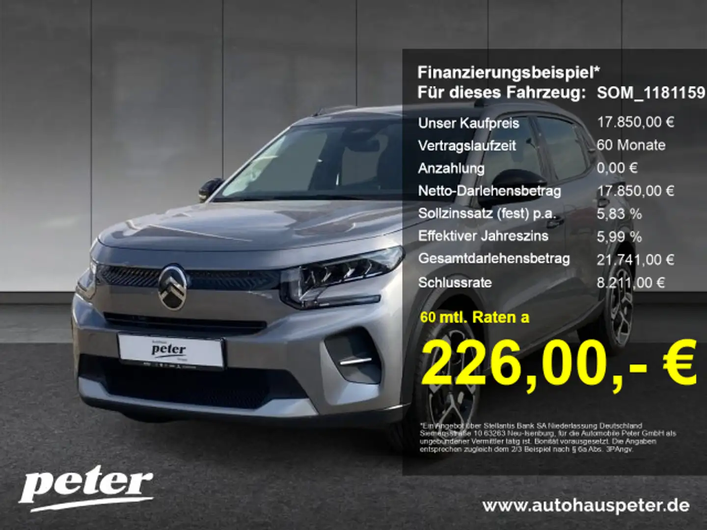 Citroen C3 C3 Turbo 100 Plus +EPH+Klima+DAB+Mirrorscreen+ Grau - 1