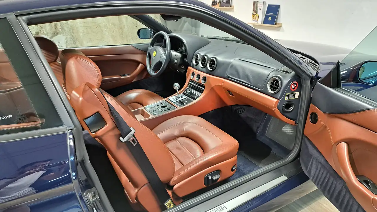 Ferrari 456 MGT BVM Bleu Pozzi - Cuir Tabac, foto 11