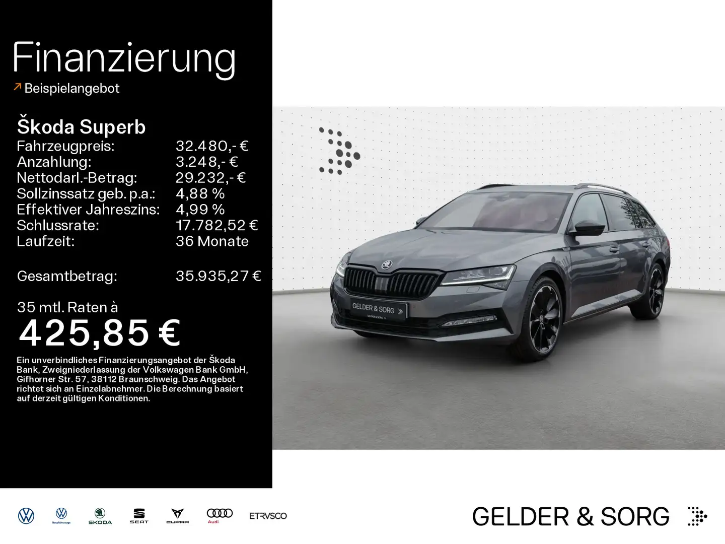 Skoda Superb Combi Sportline 2.0 TDI 4x4*AHK*ACC*19"*N Grau - 1