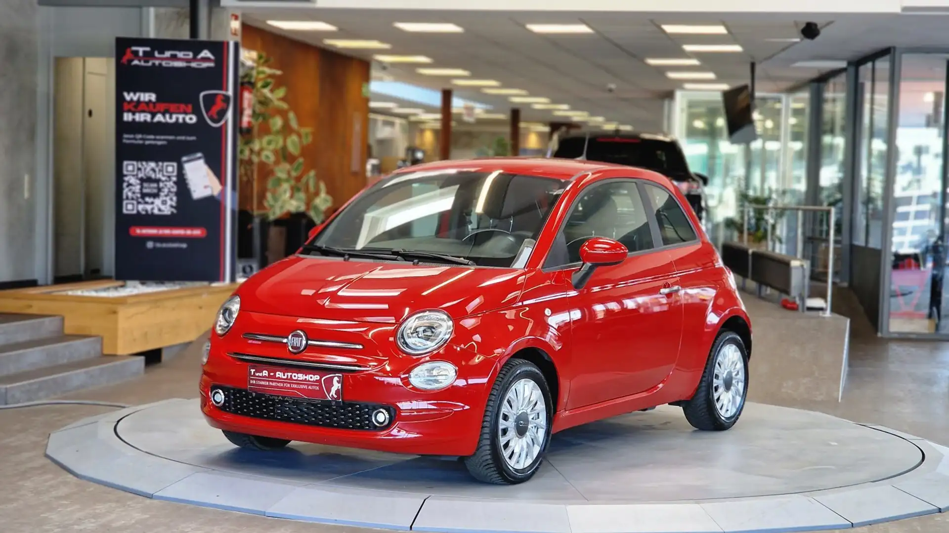 Fiat 500 500 1.0 Loung Hybrid *Wenig Km* Rot - 1