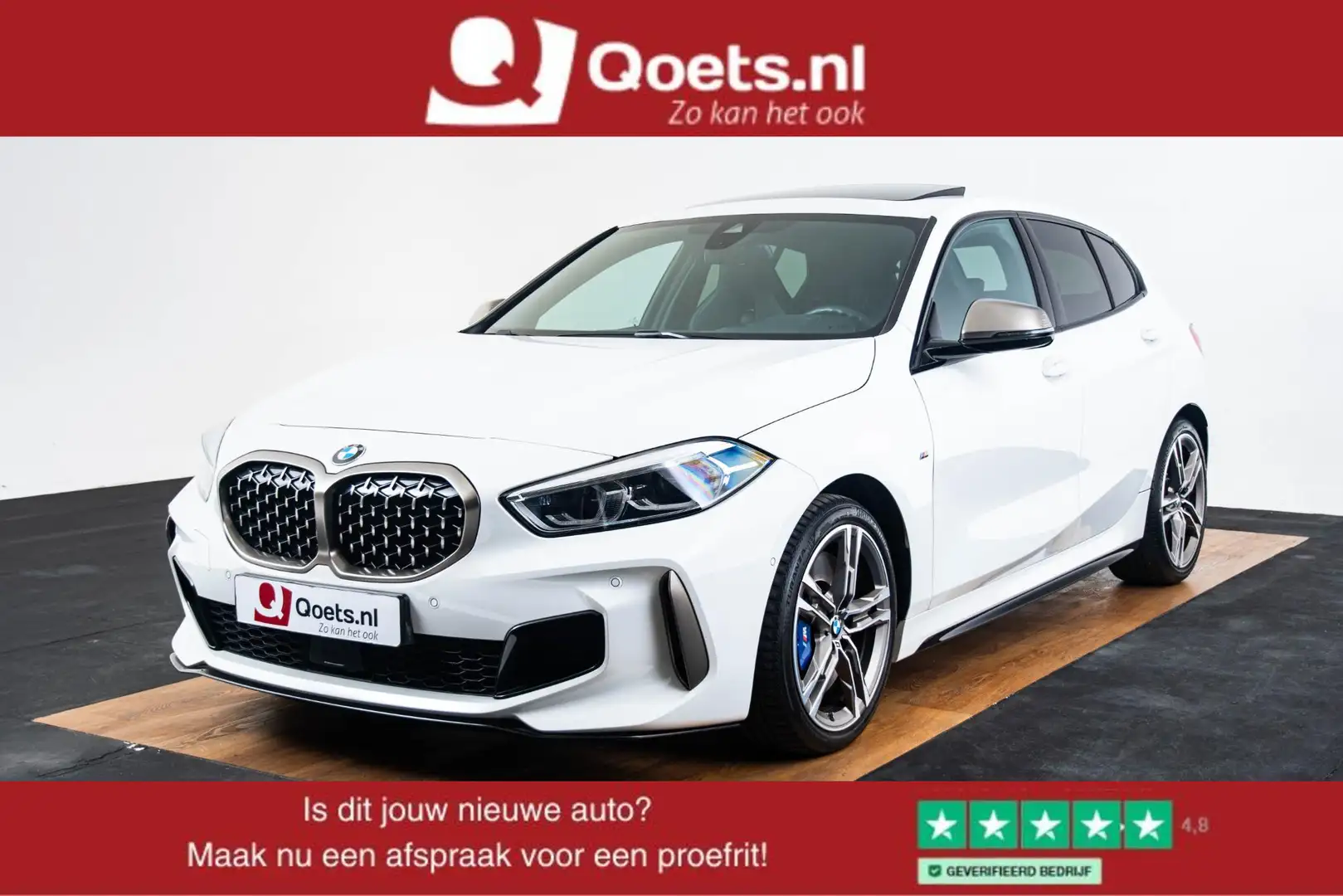 BMW 135 1-serie M135i xDrive High Executive Edition Panora Blanc - 1