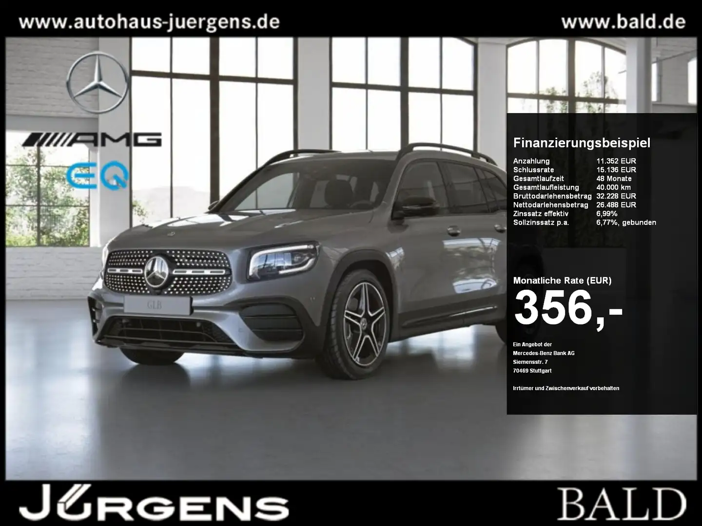 Mercedes-Benz GLB 200 d 4M AMG-Sport/MLB/360/AHK/Night/Totw/19 Grau - 1