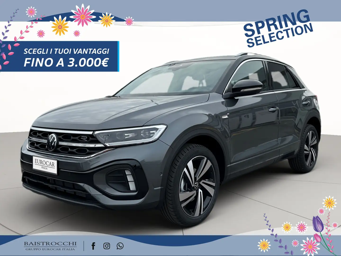 Volkswagen T-Roc 1.0 tsi r-line plus 115cv Gris - 1