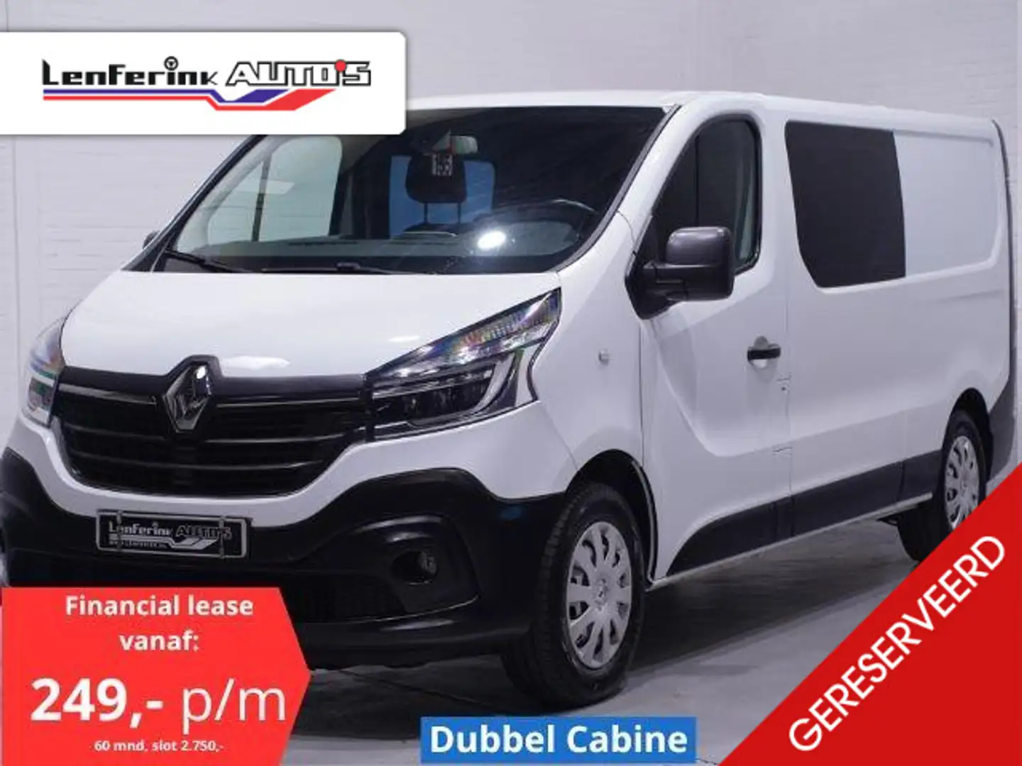 Renault Trafic 2.0 dCi 120 pk L2H1 Dubbel Cabine Airco, Camera La Wit - 1