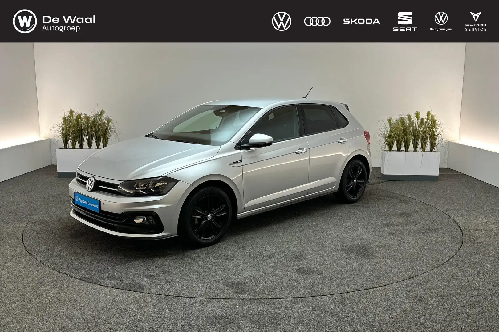 Volkswagen Polo 1.0 TSI 95pk DSG R-Line | Parkeersensoren V+A, Ada Zilver - 1