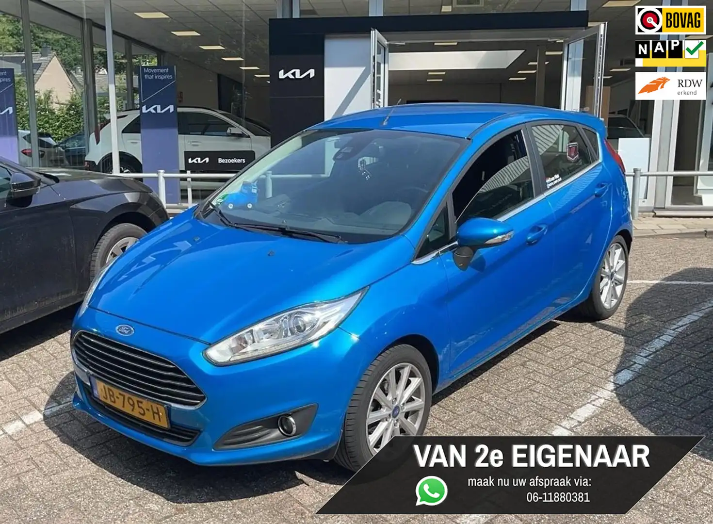 Ford Fiesta 1.0 EcoBoost 5 deurs Titanium | VAN 2e EIGENAAR | Bleu - 1