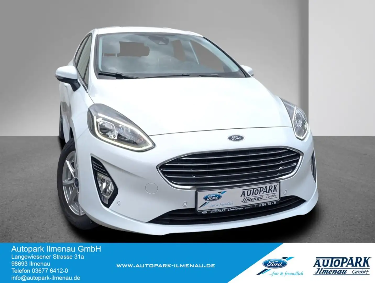 Ford Fiesta 1.0 EcoBoost S&S TITANIUM, NAVI, SHZ, ALU, LED Blanc - 1