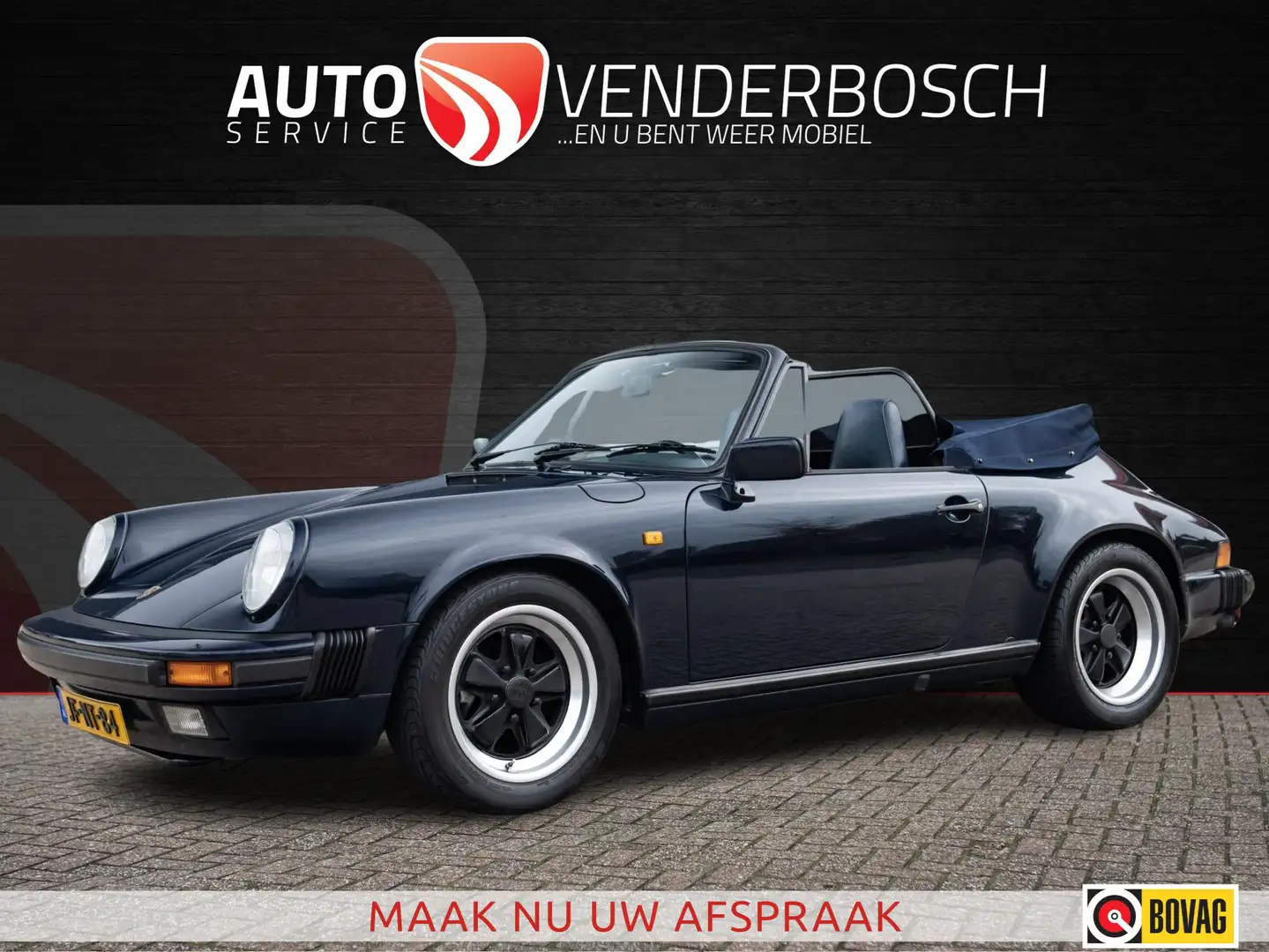 Porsche 911 Cabrio 3.2 Carrera | 232pk | Matching Numbers Blauw - 1