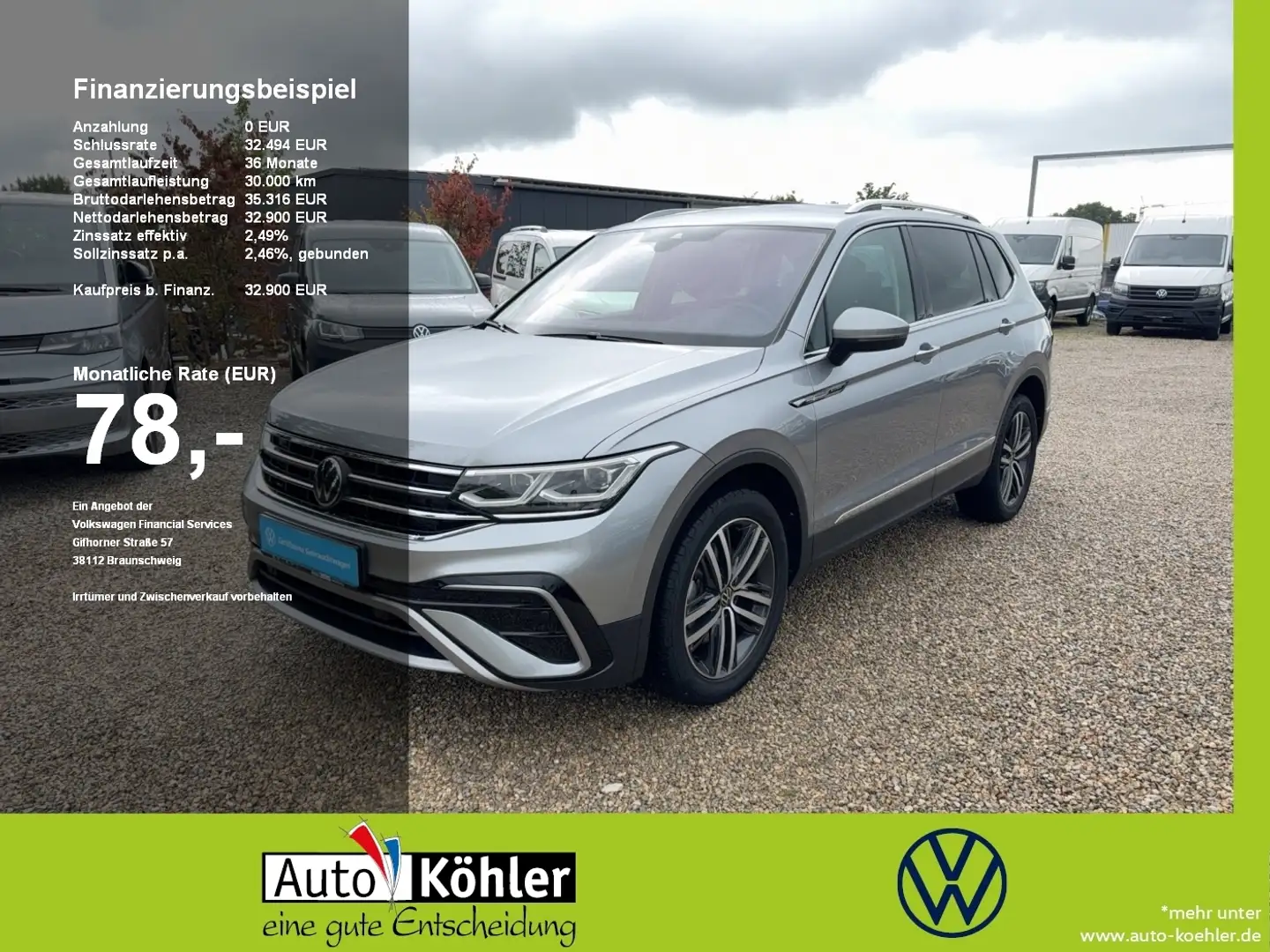 Volkswagen Tiguan Allspace Elegance TDi DSG 4M Matrix+ACC Zilver - 1