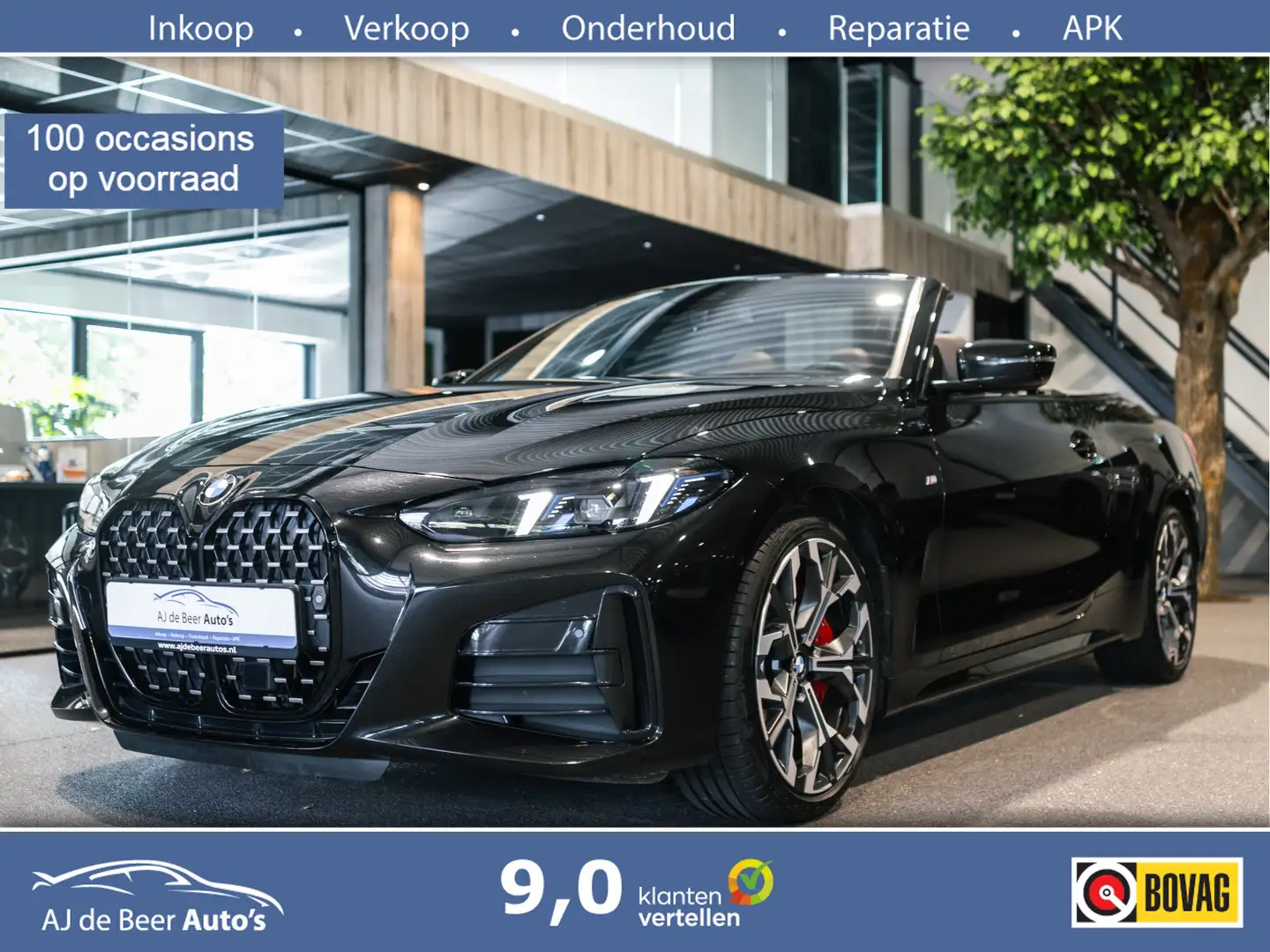 BMW 430 4-serie Cabrio 430i xDrive High Executive M-Sport Noir - 1