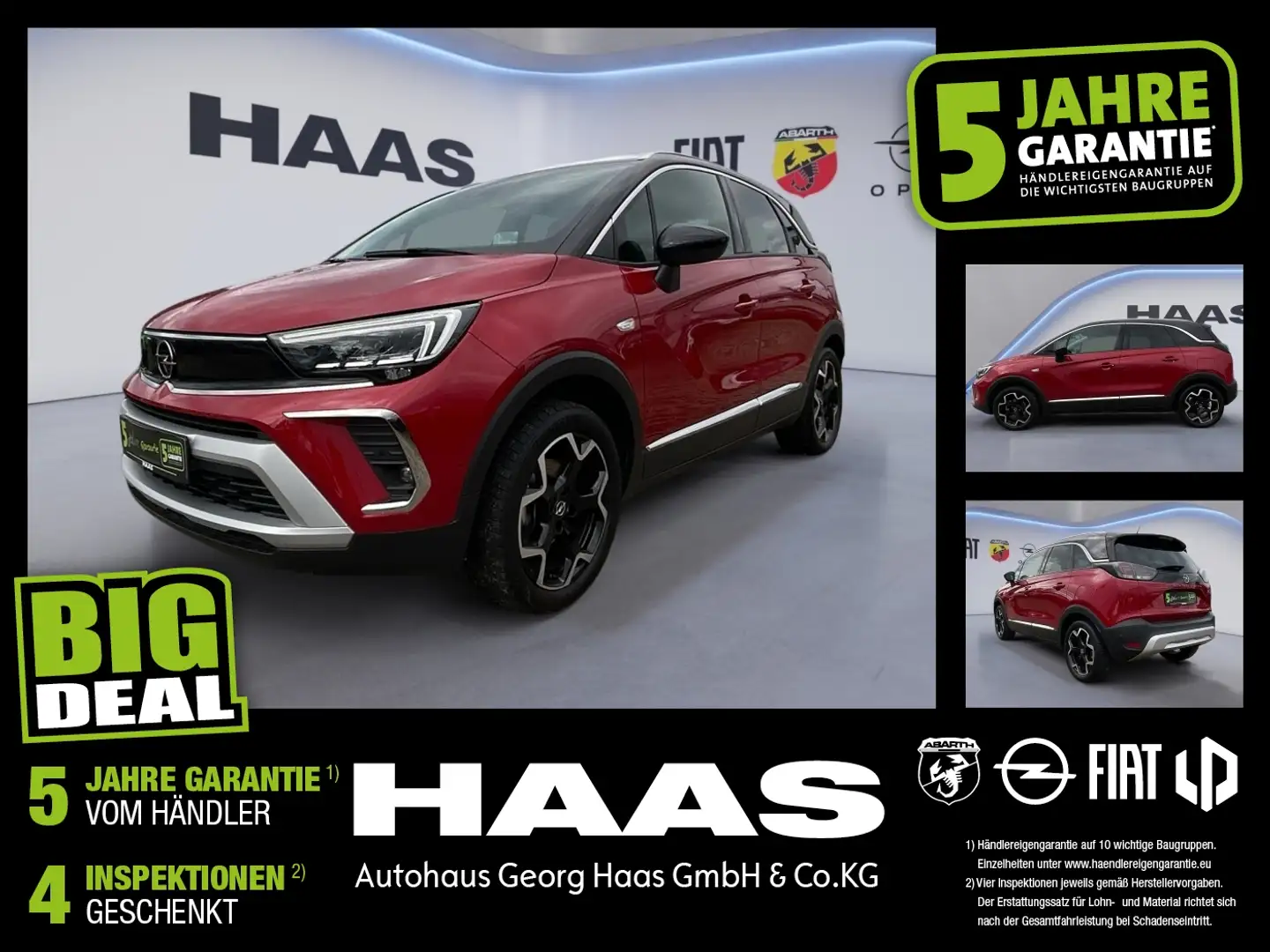 Opel Crossland 1.2 Turbo Ultimate Vollausstattung ! Rot - 1