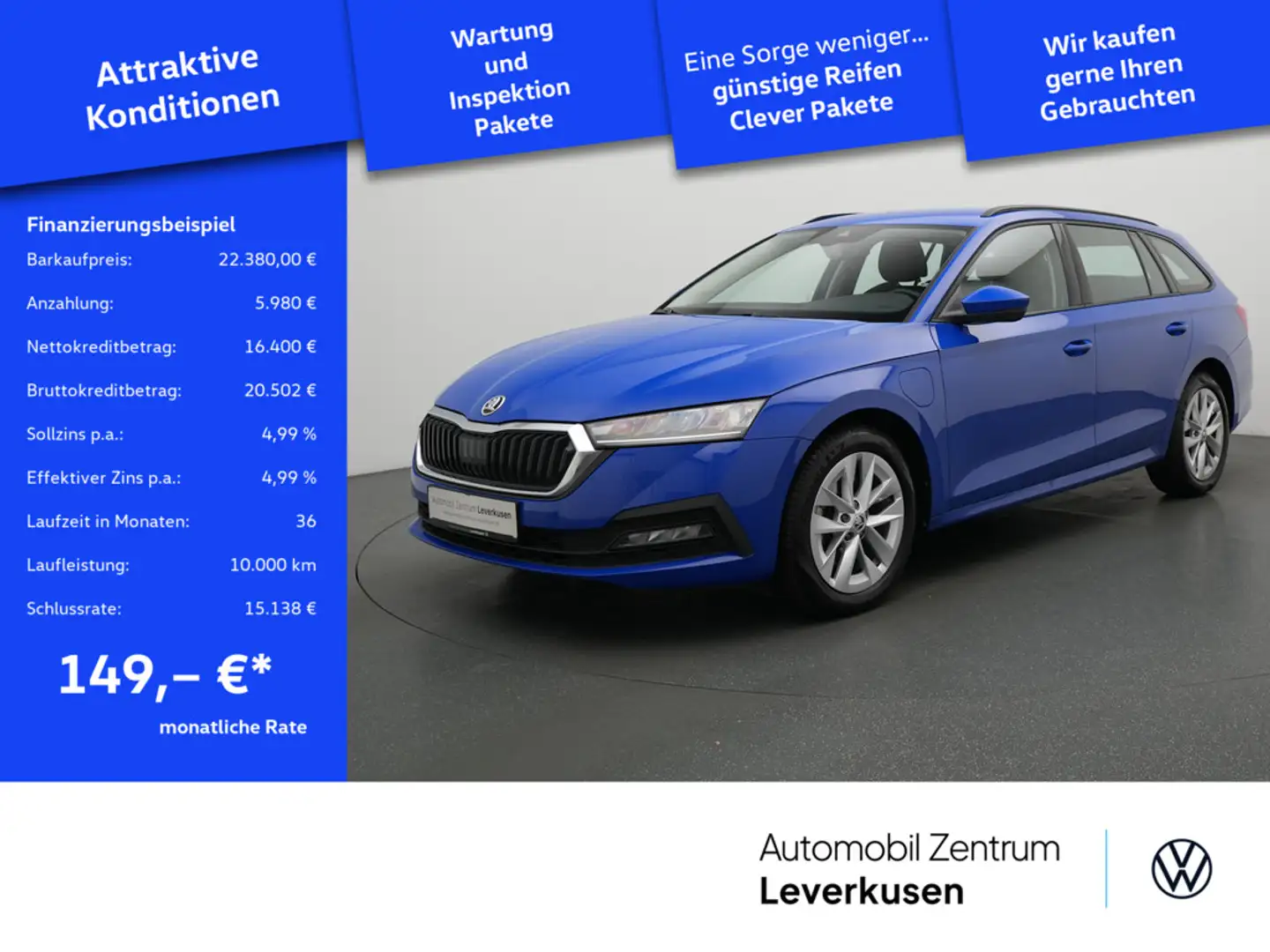 Skoda Octavia Combi iV Ambition VIRT CARPLAY LED PD Blau - 1