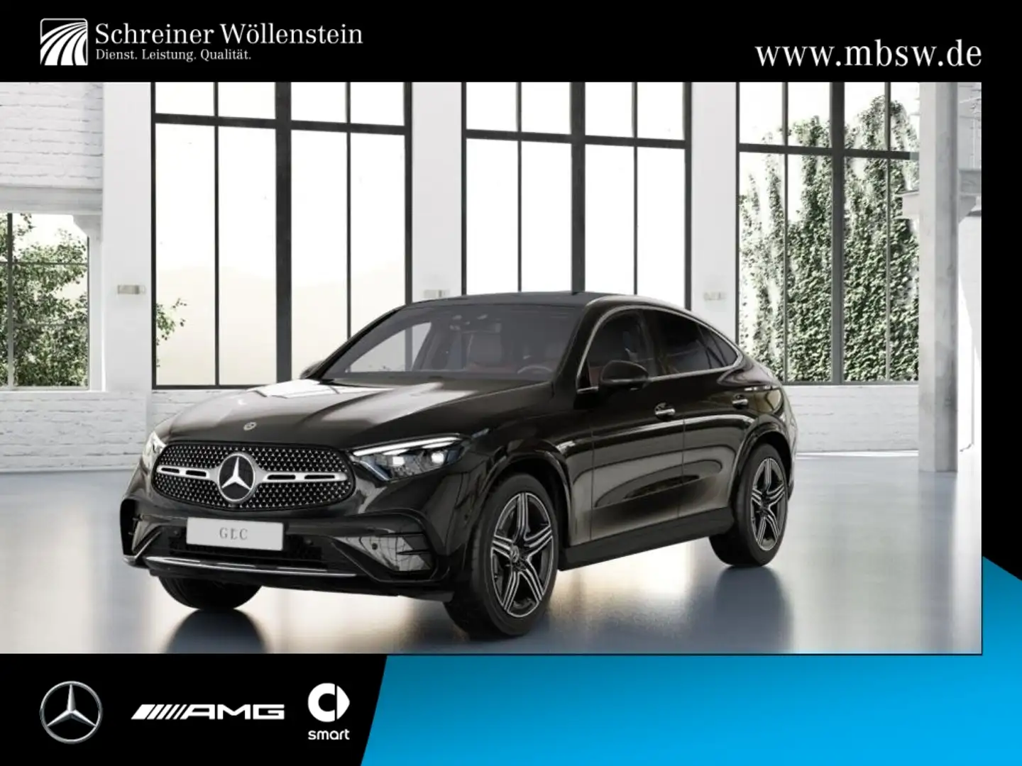 Mercedes-Benz GLC 300 d 4m C AMG*AHK*Pano*Dig-Light*Distr*360° Zwart - 1