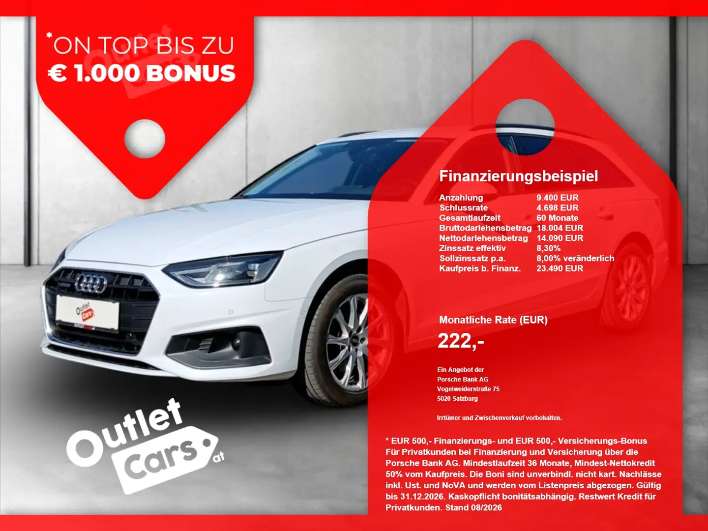 Audi A4 Avant 40TDI quattro Aut. LED+LEDER+MEGAPREIS Weiß - 1