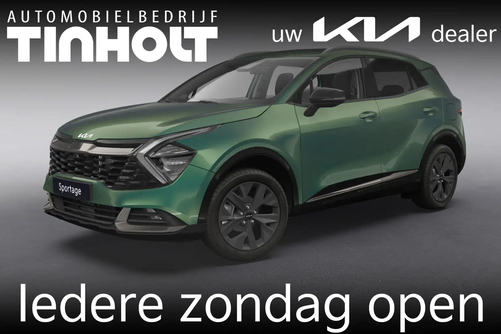 Kia Sportage 1.6 T-GDi Hybrid Dark Edition - Direct uit voorraa Groen - 1