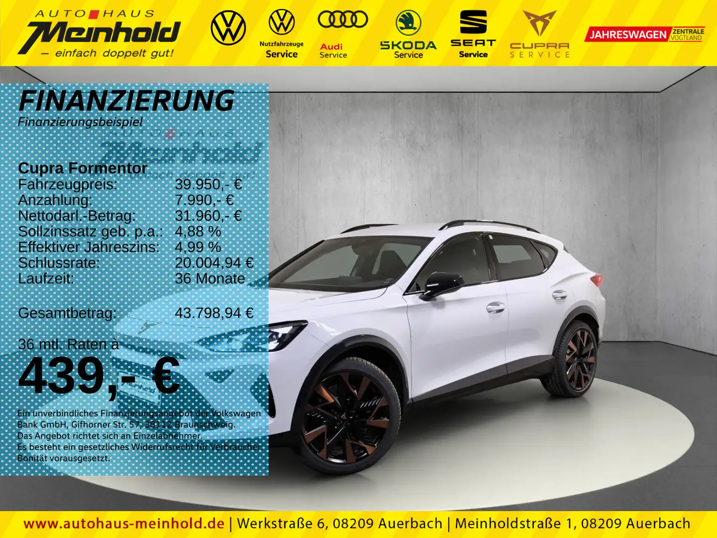 CUPRA Formentor 2.0 TSI VZ DSG 4Drive,AHK,Matrix,Navi Weiß - 1
