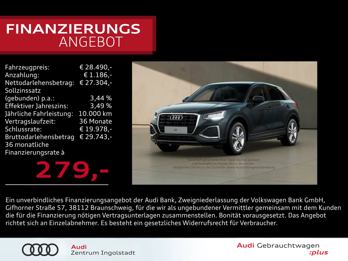 Audi Q2 30 TFSI NAVI+ AHK KAM. PDC+ Advanced Gris - 1