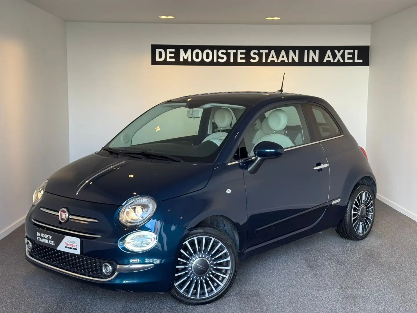 Fiat 500 1.2 Lounge Blauw - 1