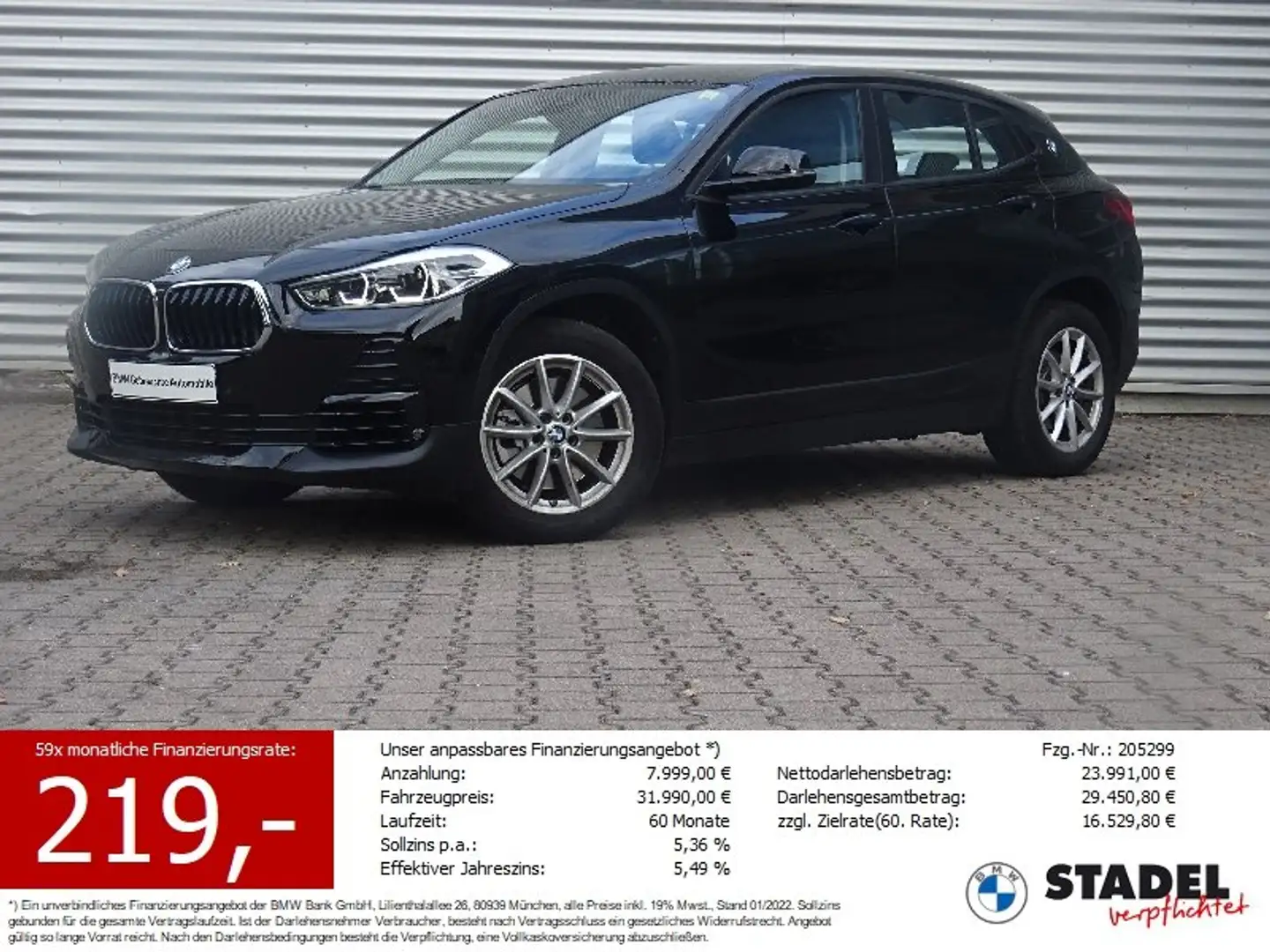 BMW X2 xDrive20i Advantage LED Navi HiFi Kamera SH Schwarz - 1